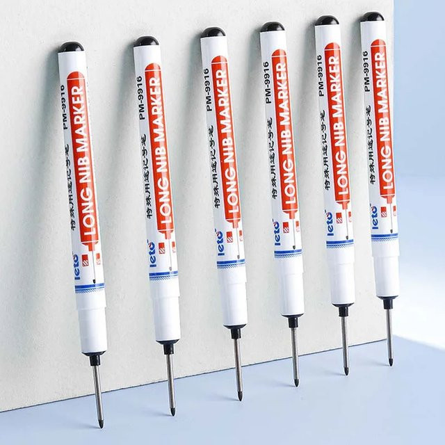 Mehrzweck-Tieflochmarker mit langem Stift, permanenter Tintenmarker in Rot, Schwarz, Blau und Weiß, 20 mm - Bild 1