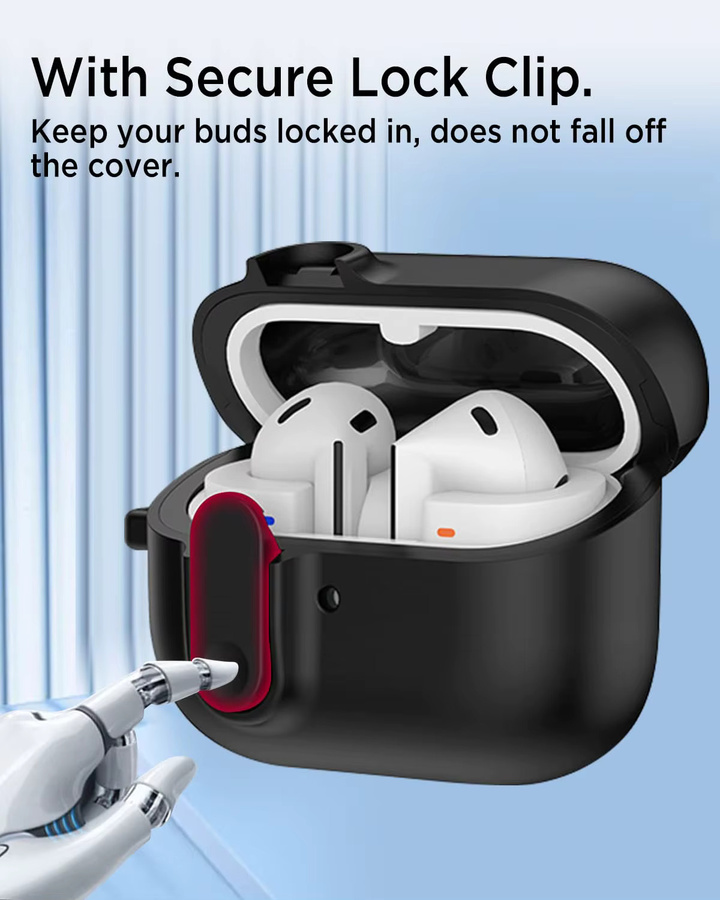 Samsung Schutzhülle mit Secure Lock Ganzkörper-Schutz für Galaxy Buds 3, Buds3 Pro und Buds3 FE in Black oder Pink - Bild 2