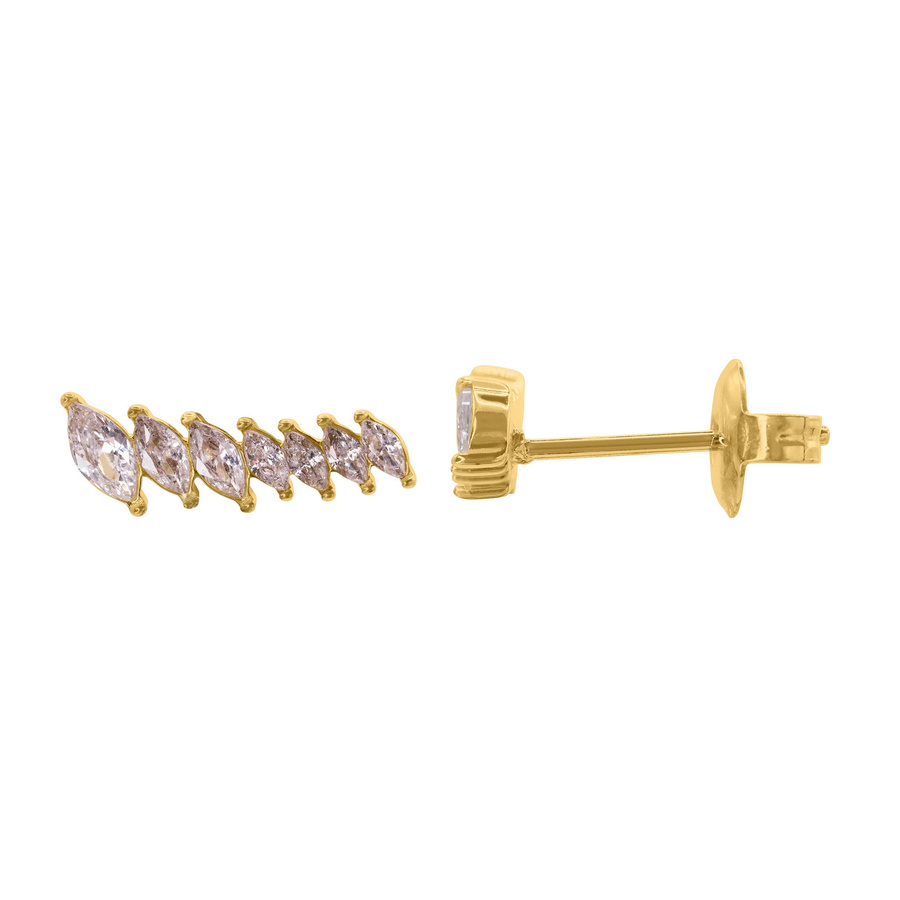 Scaeva Ohrringe, Gold, Zirkonia, Unisex - Bild 1