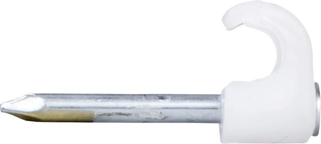 Schneider Electric Thorsman Nagelschelle TC5-7 für Rundkabel aus Kunststoff in Weiß, 25 Stück - Bild 1