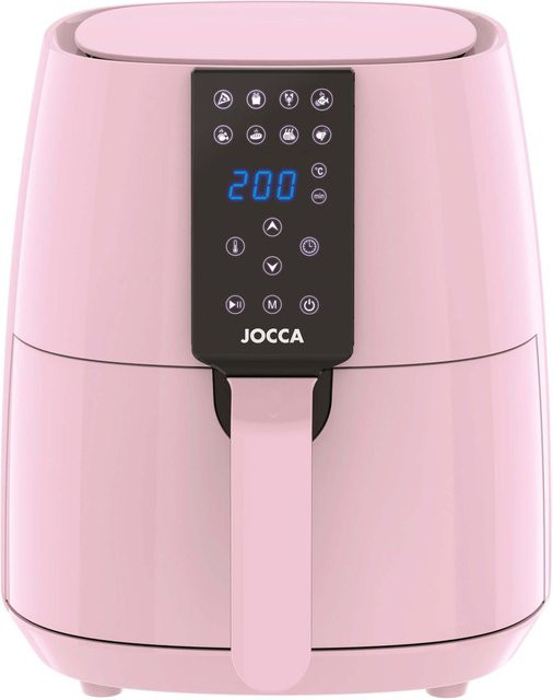 Jocca Heißluftfritteuse Airfryer in Rosa mit 3,8 l Volumen, 1450 W Leistung und LED Touch Display sowie 8 Programmen - Bild 1