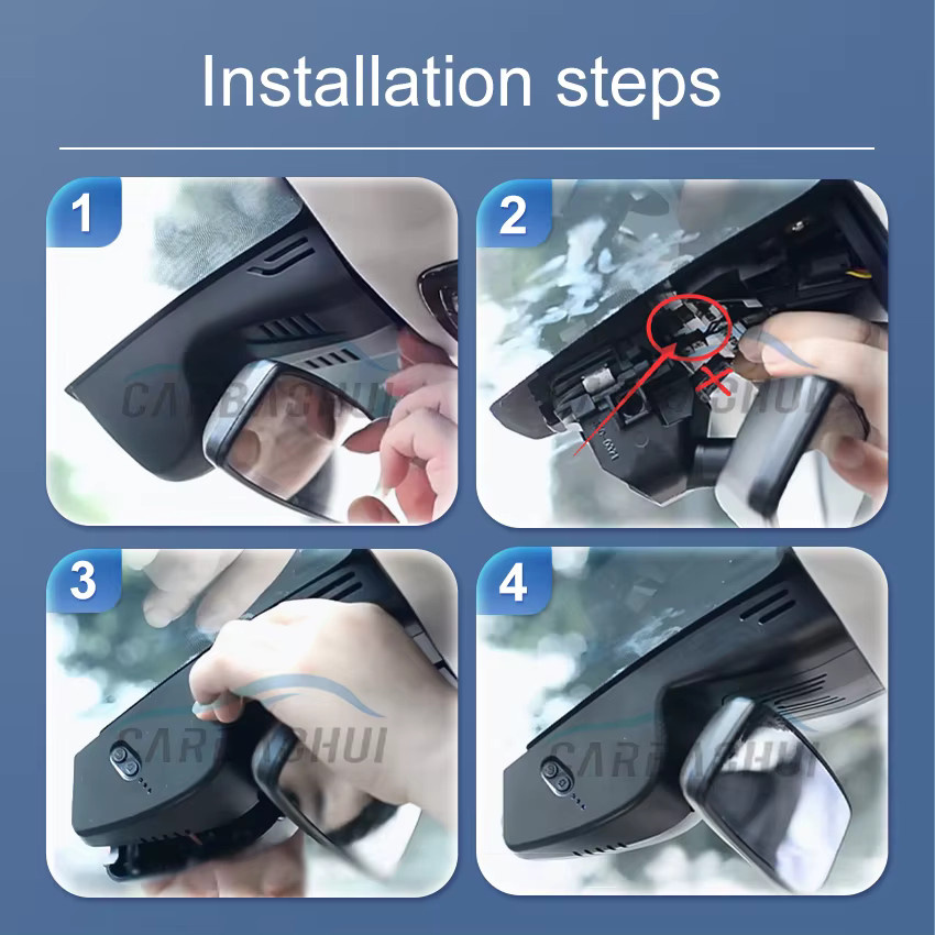 HESHECAM 4K UHD Dashcam für BMW 3er G20 G21, 4er G22 G23 G26, M3 G80 und M4 G82 in Schwarz - Bild 2