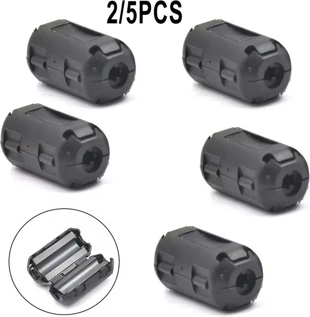TDK Ferritkern Rauschfilter Ring Kabelclip zur EMI RFI Unterdrückung in Schwarz, 5mm - Bild 1