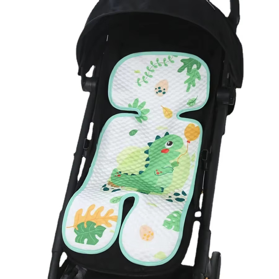 Waschbares Baby Kinderwagen Sitzkissen aus atmungsaktivem Eis-Seide-Mesh für Kleinkinder 0-3 Jahre in Blau und Multicolour - Bild 3