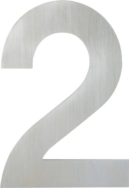 AnsaPro Hausnummer 2 aus Edelstahl in Silber - Bild 1