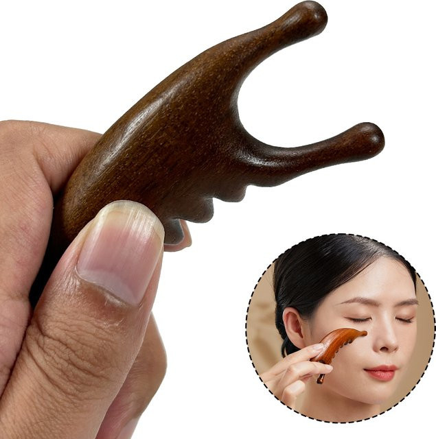 STAWHO Gua-Sha-Werkzeug aus Naturholz, Gesicht, Körper und Kopfhaut, Unisex - Bild 1