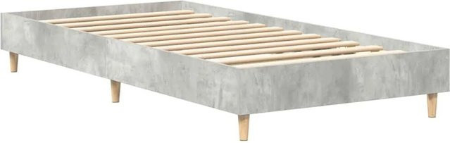 vidaXL Bettgestell aus Holzwerkstoff in Betongrau, minimalistisches Design, B: 90 cm, L: 200 cm - Bild 1