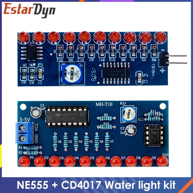 Estardyn Intelligente Elektronik-Kits NE555 + CD4017 LED-Modul DIY-Kit - Bild 1