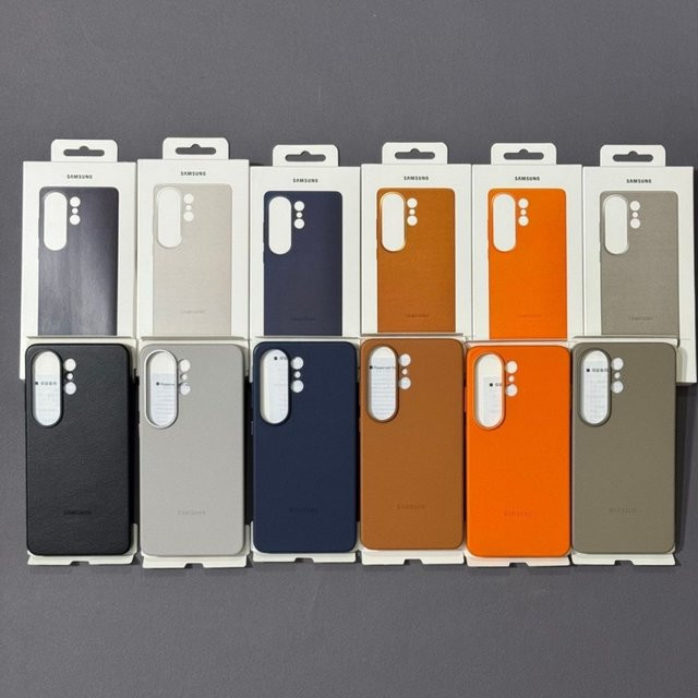 Samsung Galaxy S26 Ultra, S26 Plus und S26 Leder-Schutzhülle in Braun, weiche und ultradünne 360° Vollschutz-Handyhülle für Android - Bild 1