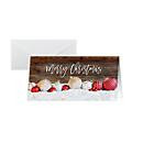 Sigel Weihnachtsmotiv-Karte Red and white Christmas with dark wood, 25 Stück, DIN lang, Weißkarton, 250g/m² - Bild 2