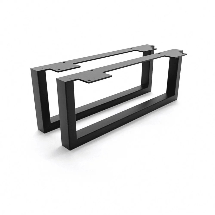 HEVVA Möbelfüße GRAZ 2er Set Schwarz Höhe: 15 cm, Tiefe: 40 cm - Bild 2