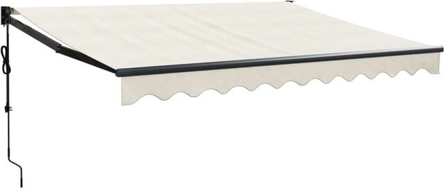 Furnicato Elektrische Markise mit Kurbel aus 100% Polyester in Creme, B: 3 m, T: 2,5 m - Bild 1