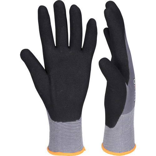 OX-ON Handschuh Flexible Supreme 1600 in Grau/Schwarz mit Nitrilbeschichtung, Größe XL - Bild 3