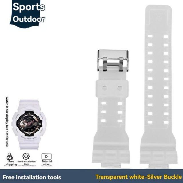 Casio Uhrenarmband, Silikon, Schwarz, Herren - Bild 1