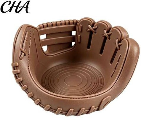 Xingzhis Baseballhandschuh Organizer als dekorative Auffangschale in Beige und Braun, 3D-gedruckte Aufbewahrungsschale für Sportler, B/T/H: 17,5 x 12,0 x 17,0 cm - Bild 1