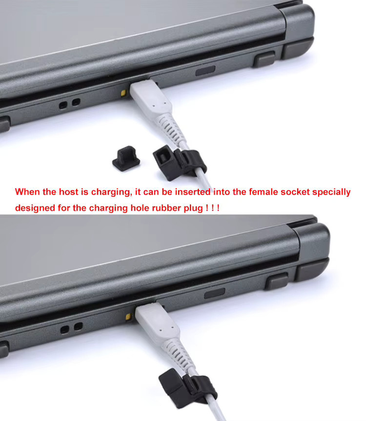 JCD Silikon Anti-Staub-Stecker für Kopfhöreranschluss und Lade-Dock, Set aus 1 Stück, Farbe: Weiß, passend für New 3DS XL, New 3DS LL, 3DS XL, 3DS LL und 2DS - Bild 2