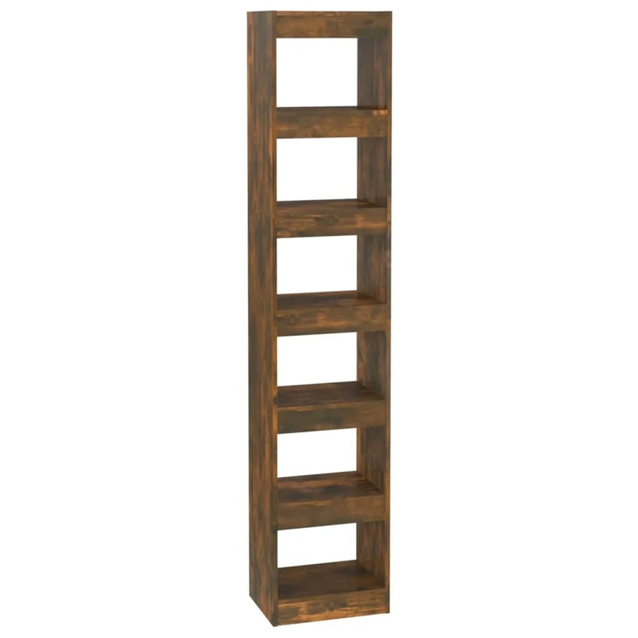 vidaXL Bücherregal und Raumteiler in Räuchereiche, B/T/H: 40 x 30 x 198 cm - Bild 2