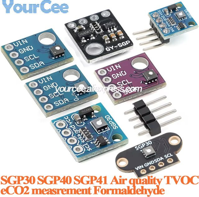 SGP30 SGP40 SGP41 Gas-Luftqualitätssensor-Modul zur Messung von TVOC, ECO2, Kohlendioxid und Formaldehyd in Blau und Multicolour von Your Cee - Bild 1
