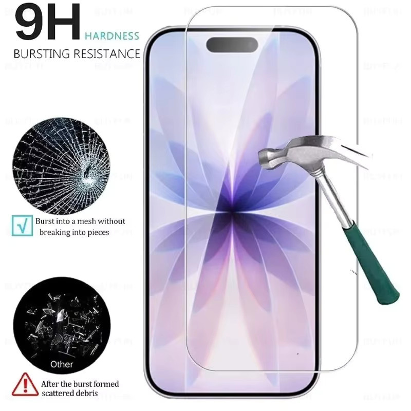 SnakeGlass 4er-Pack Ultra HD Vollbild-Displayschutzfolie aus gehärtetem Glas mit 9H Härtegrad für iPhone 17 16 15 14 13 12 11 Pro Max Plus XR XS, transparent - Bild 3