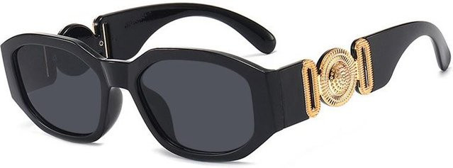 Yiran glasses Sonnenbrille Cat Eye, Kunststoff, Vollrand, Unisex, grau schwarz - Bild 1