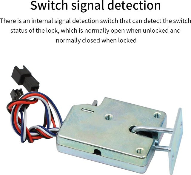 LUCKING DOOR Mini-Magnetschloss elektromagnetisch für Schaltschrank, Schublade und Schließfach mit automatischer Verriegelung (5V/12V/24V) - Bild 1