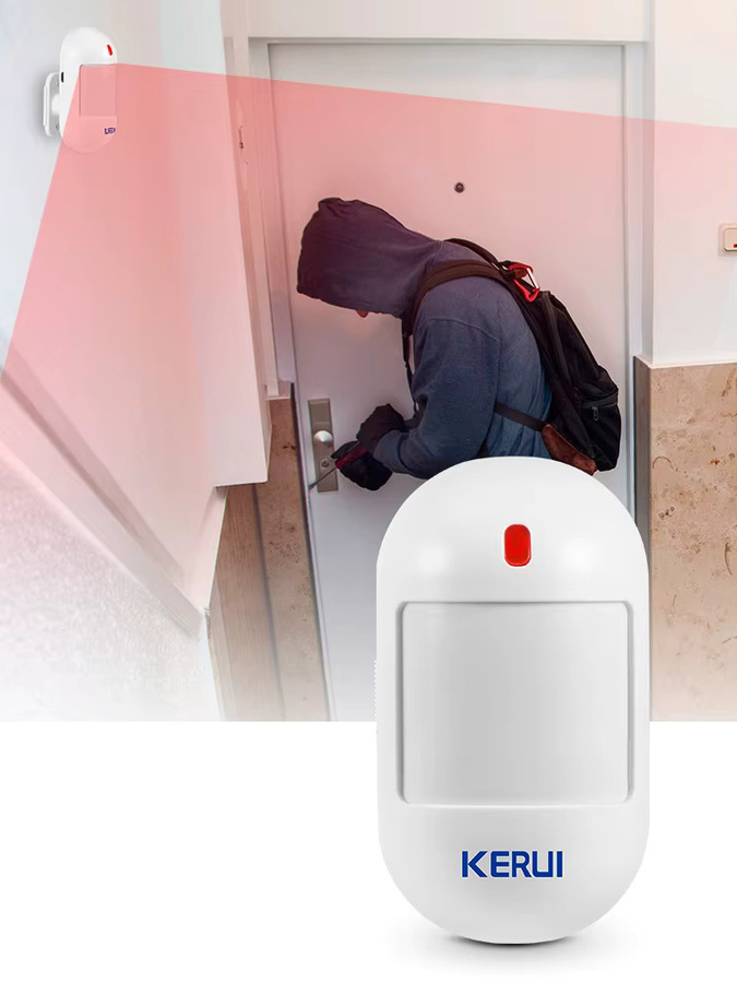 KERUI Wireless PIR Infrarot Bewegungsmelder für W202 W181 Home Security Alarmsystem in Weiß - Bild 3