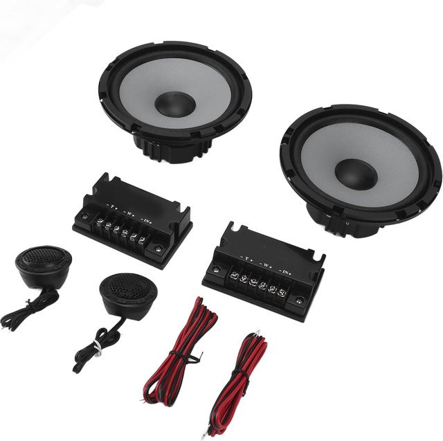 Aimo 6,5 Zoll Auto Koaxiallautsprecher Set, 2 Stück, Schwarz, Volle Frequenz, 4 Ohm, 12V für dein Auto Audiosystem - Bild 1