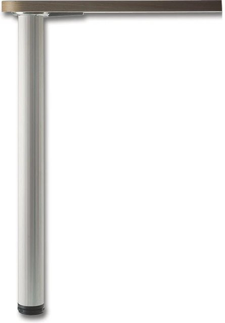 Camar Tischfuß Aluminia aus Aluminium in Silber mit gerillter Oberfläche, Durchmesser: 60 mm, Länge: 690 mm - Bild 1