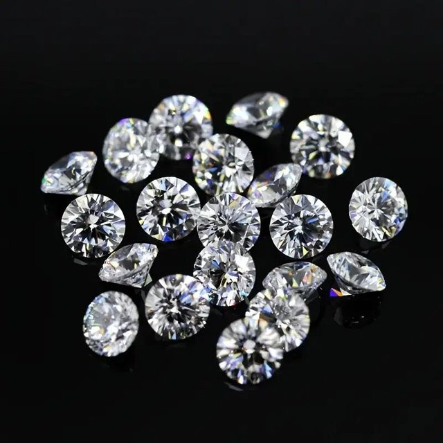 PUBRILEX Zirkonia Steine, weiß, rund, brillant geschliffen, 6 mm, Unisex - Bild 1