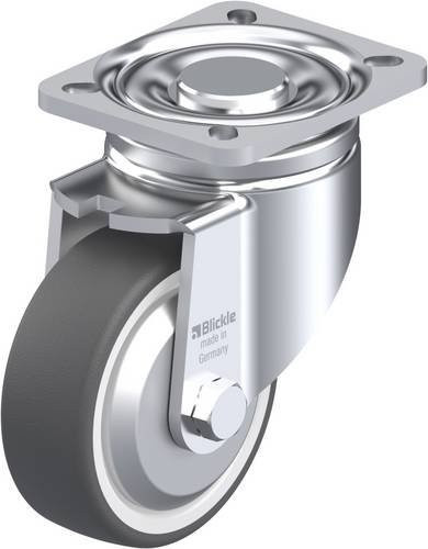 Blickle Lenkrolle LH-POTH 100R-1-FA in Grau und Weiß, Rad-Durchmesser: 100 mm, Tragfähigkeit: 300 kg, Material: Stahl und Kunststoff, verzinkt - Bild 1