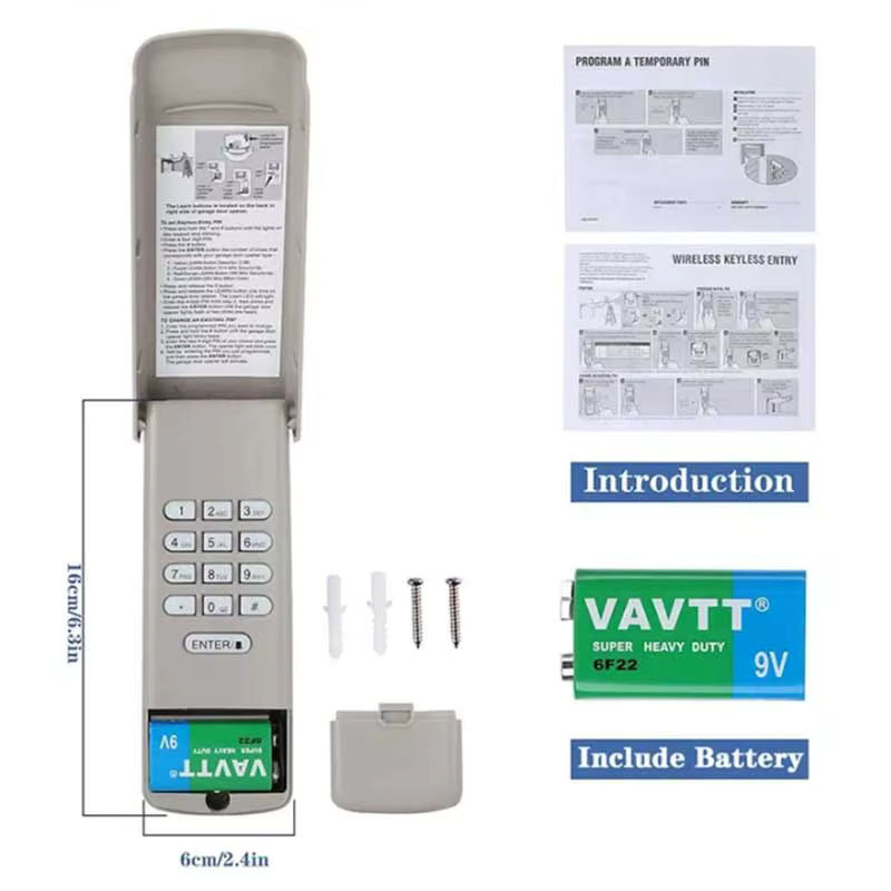 Universelles kabelloses Garagentoröffner-Tastenfeld für schlüssellosen Zugang, ersetzt 877/878MAX 377/977/877/66LM mit Rolling Code Sicherheit 2.0 - Bild 4