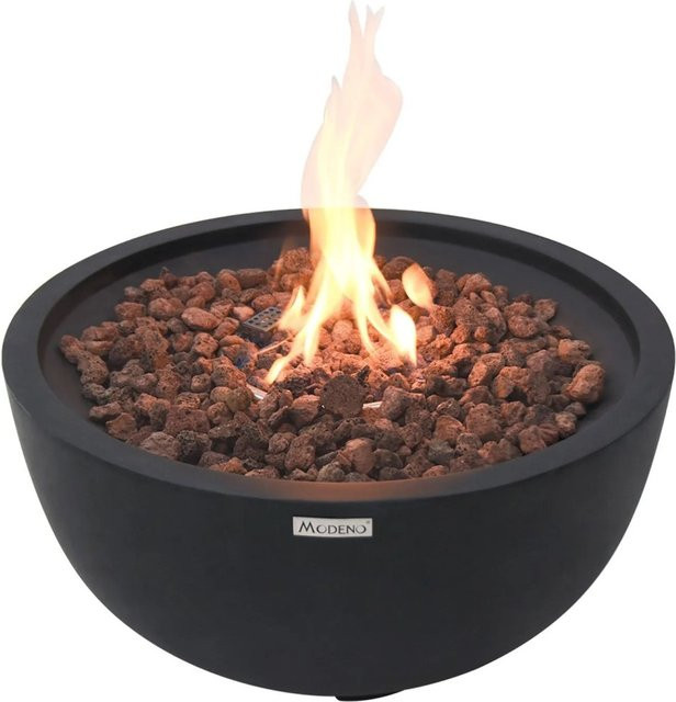 Elementi Gasfeuerstelle Jefferson in Beton-Optik Schwarz, B/T/H: 68 x 68 x 35 cm - Bild 4