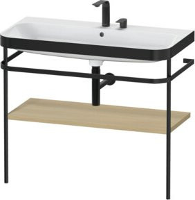 Duravit Möbelwaschtisch-Kombi Happy D.2 Plus in Weiß mit Konsole und 2 HL, B: 97,5 cm, T: 49 cm, H: 85 cm - Bild 1