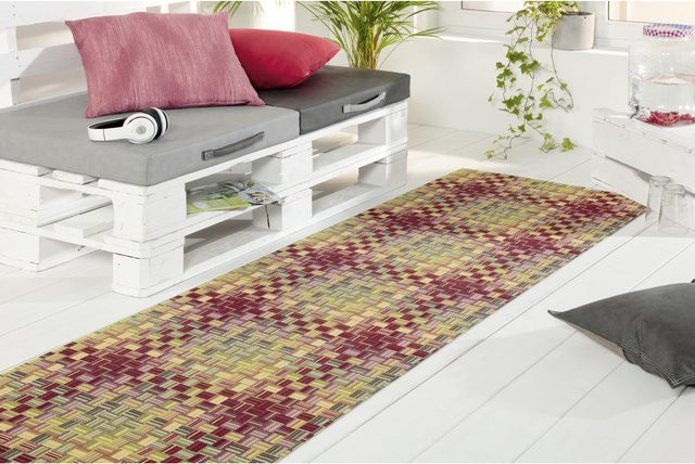 Peyer Syntex 1 Mira Jacquard-Teppich Flechtgewebe bunt B/B: 80 x 150 cm - Bild 1