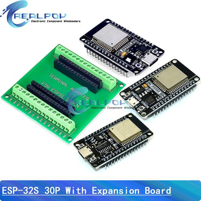 REALPOY ESP-32S Development Board Erweiterungsplatine mit WiFi und Bluetooth, kompatibles ESPWROOM32 Lua Modul, 30 Pin - Bild 1