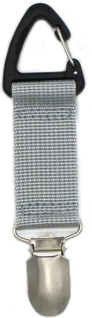 XYNN Tragbarer Hutclip aus Canvas zum Aufhängen am Rucksack, Kappenhalter für Damen und Herren, Farbe: Silber Grau, B: 12,6 cm, T: 3,3 cm - Bild 1