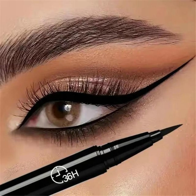 Flüssiger Eyeliner Stift, Schwarzer Tinte, Matt, Wasserdicht - Bild 1