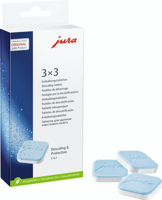 JURA Entkalkungstabletten 3 x 3 Stück für die 2-Phasen-Entkalkung - Bild 1