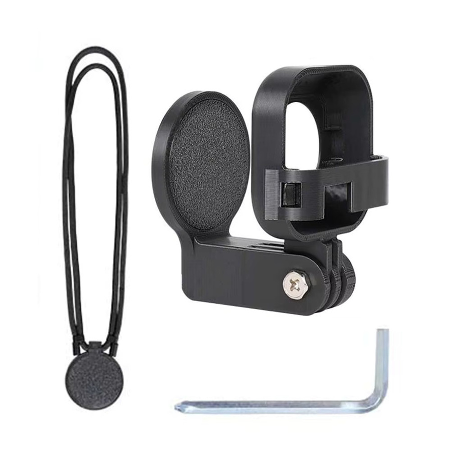 Schwarze magnetische Kamera-Halshalterung mit Schnellverschluss für GoPro 12 11 10, Action 4 und Insta360 X3 - Bild 4