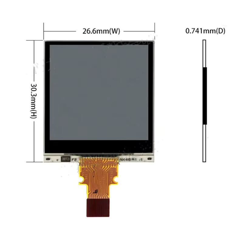 Ls010b7dh04 TFT LCD Bildschirm 1,0 Zoll 128x128 Pixel Schwarz 3-Draht SPI Schnittstelle - Bild 2