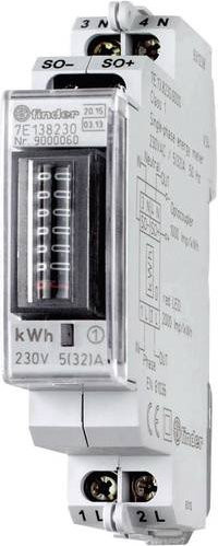 Finder Wechselstromzähler mechanisch 32A weiß 7E.13.8.230.0010 MID-konform - Bild 1