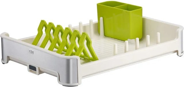 PROREGAL Geschirrtrockner aus mattem Edelstahl und Kunststoff in Weiß, H x B x T: 13 x 31 x 44,7 cm - Bild 1