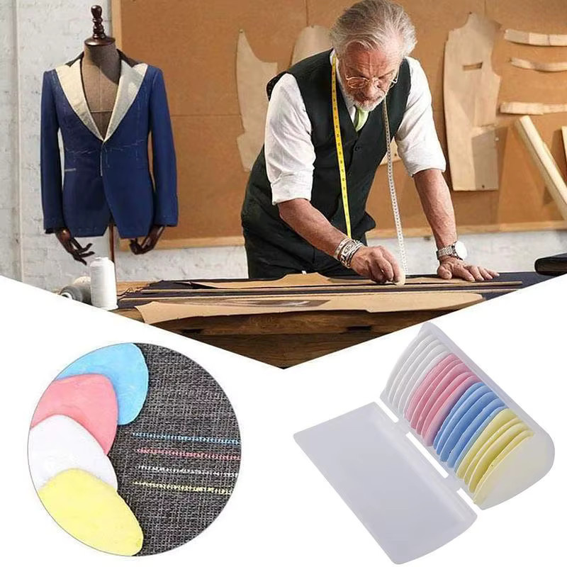 Buntes Schneiderkreide Set aus Stoffmarkern zum Löschen für Patchwork und Nähen, Mehrfarbig - Bild 2