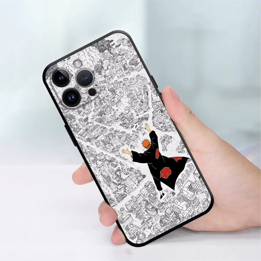 Weiche Handyhülle im Naruto Uchiha Itachi Design für iPhone Modelle in Schwarz und Multicolour - Bild 2