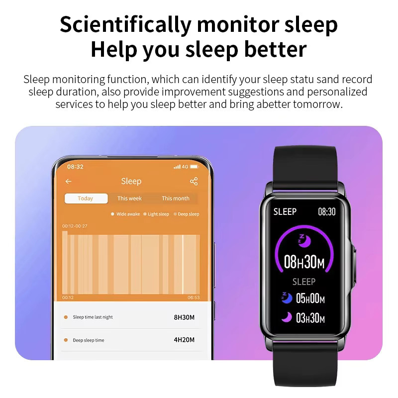 LIGE Smartwatch, Schwarz, Silikon, Unisex, wasserdicht - Bild 5