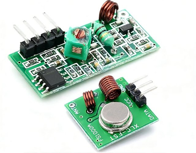 Smart Electronics 433MHz RF-Sender- und Empfängermodul-Verbindungsset für Arduino DIY, 5V Wireless Modul, Grün - Bild 1