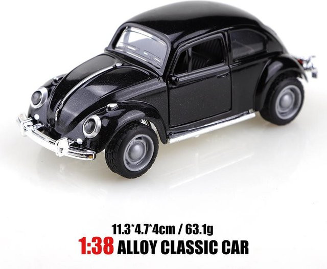 Linyi toy car Klassisches Süßes Käfer-Legierungs-Pull-Back-Auto, 1:38, Metall, ab 4 Jahren - Bild 1