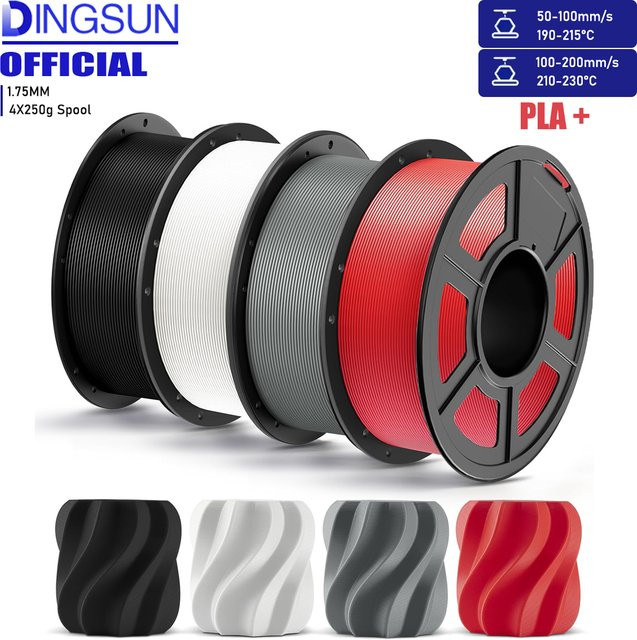 DINGSUN 3D 3D-Drucker-Filament PLA Plus Weiß, 1,75 mm, für FDM-Drucker - Bild 1