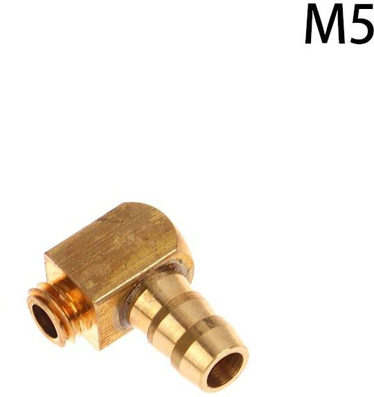 Onionm Messing 90 Grad L-Typ Wasserkühlungsdüse Nippelverbinder M4/M5/M6 in Beige/Gold - Bild 1