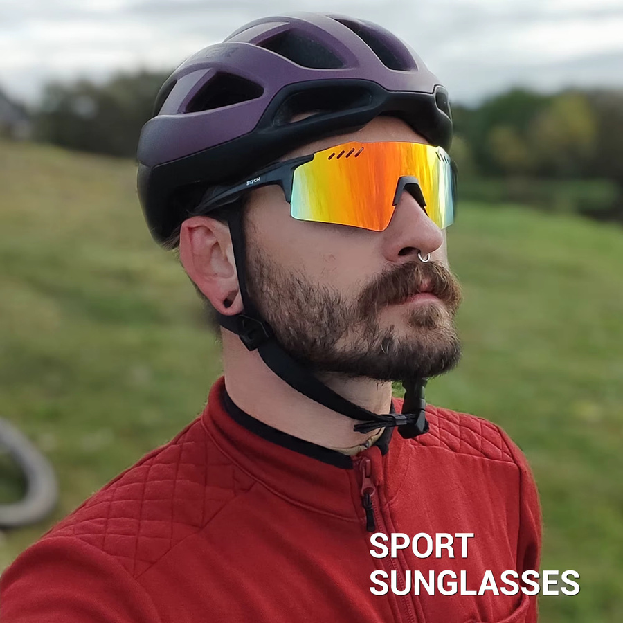 SCVCN Sportsonnenbrille Photochrome, Vollrand, Unisex, Kunststoff - Bild 2